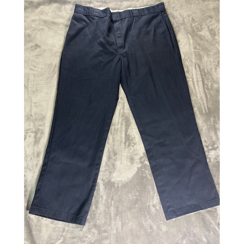 Dickies 874 Original Fit Work Pants Men 42x30 Navy Blue Durable Twill Chinos XL